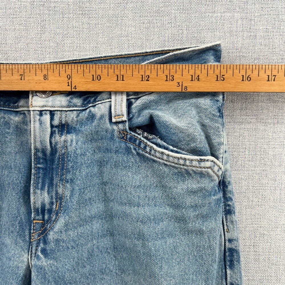 Levis 94 Baggy Wide Leg Distressed Jeans Light Wash Blue Womens 27 (W30 x L30) - Picture 6 of 14